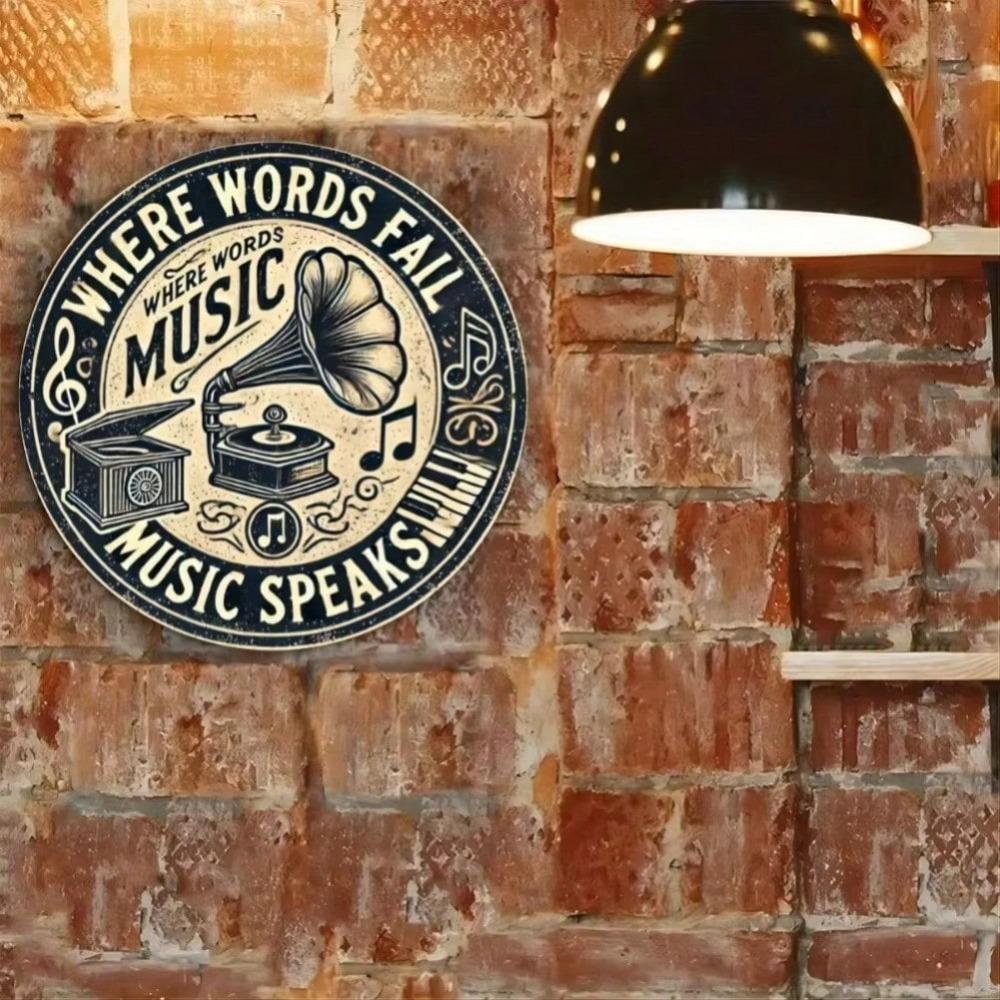 Retro Guitar Metal Tin Sign Vintage Music Wall Art For Bar Home Decor