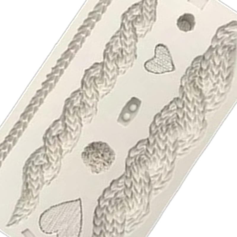 

652F Cookie Cutter Fondant Cake Mold Silicone Christmas Cookie Cutter Moulds Knitted Texture Environmentally CN