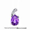 Yi Hua Amethyst Heart Crystal Pendant Necklace for Women