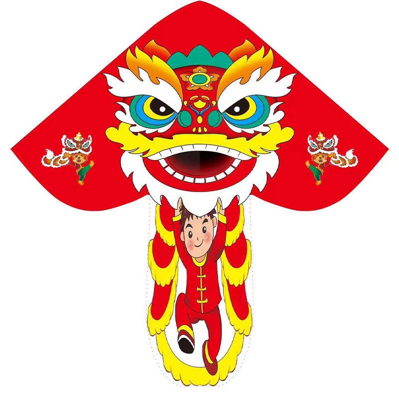 Traditional Weifang Delta-Winged Dragon Kite - Easy to Fly, Long-Tail Cartoon Toy for Children