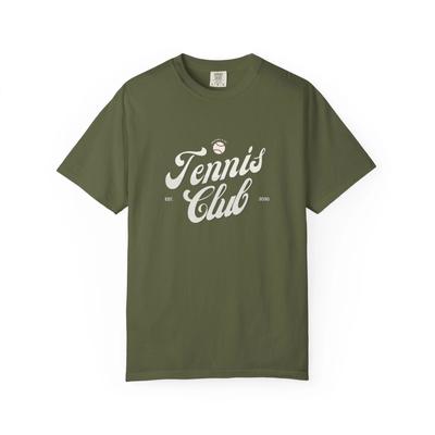 Vintage Teniszklub póló, Uniszex Egyedi tervezői póló, Ajándék teniszrajongóknak