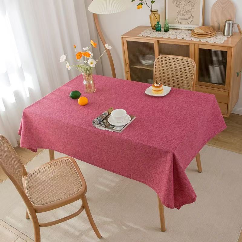 Rectangle Tablecloth Linen Textured Waterproof & Stain Resistant Table Cloth Wrinkle Free Decorative Fabric Farmhouse Table Cover