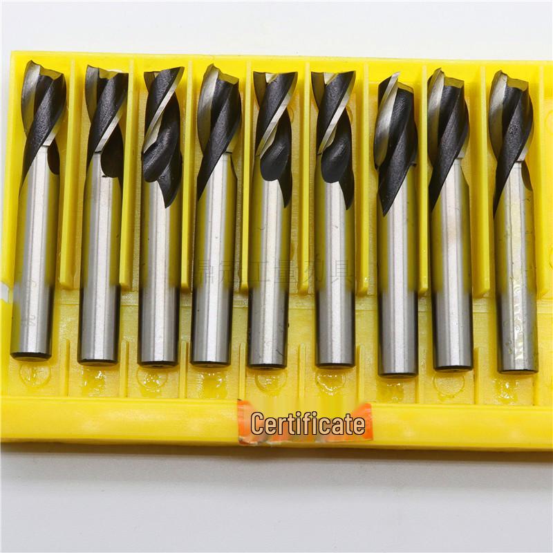High-Speed Steel Straight Shank Keyway Milling Cutter, Two-Flute, Sizes 4-13mm