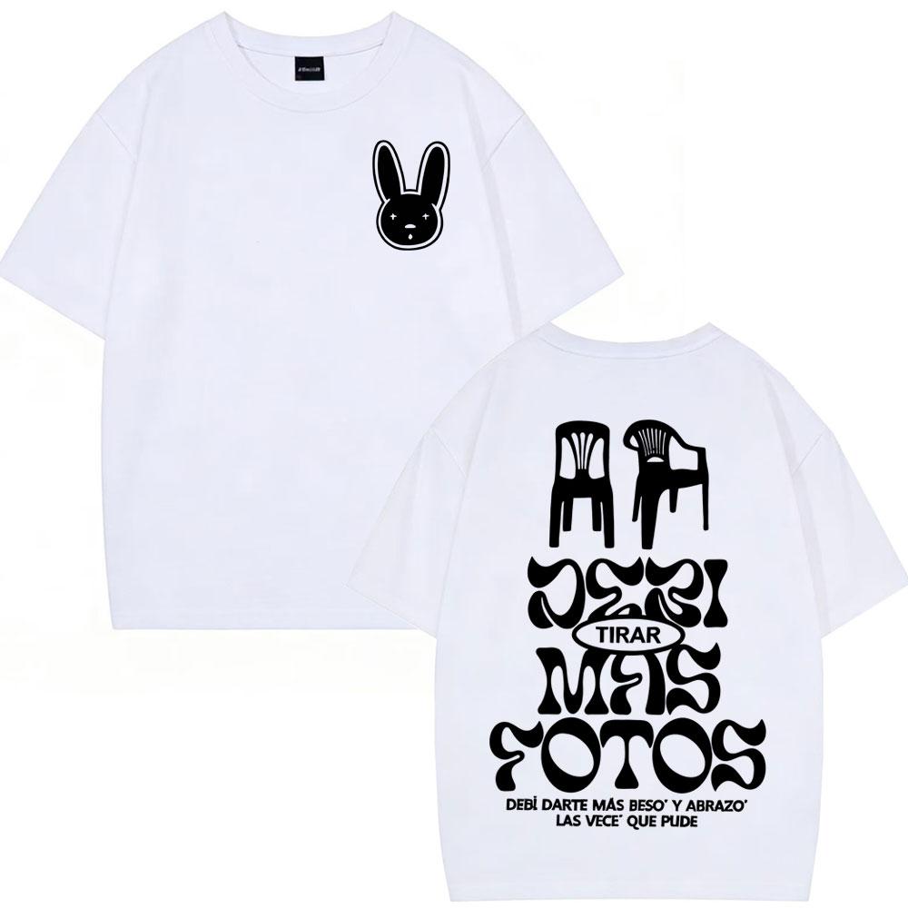 Rapper Bad Bunny Tour 2026 Merch T Shirt Men Women Fashion Y2k Clothes Hip Hop Tshirts Shortsleeved Casual Vintage Tshirts