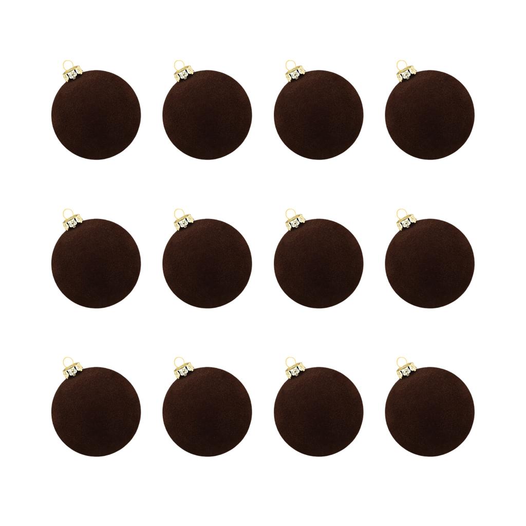 Julekule Fløyel Hengende Kule Fløyel Vinrød Plysjkule Juletrepynt