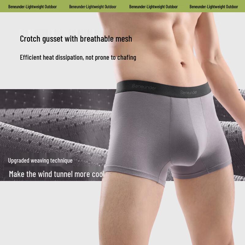 Beneunder Men's Modal Antibacterial Boxer Briefs 3-Pack