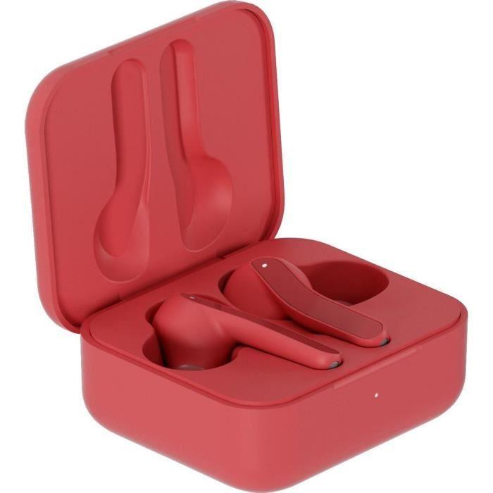 Écouteurs sans fil - ROLLING SQUARE - HYPHEN 2 - Rouge - Intra-auriculaire - Suppresseur de bruit actif