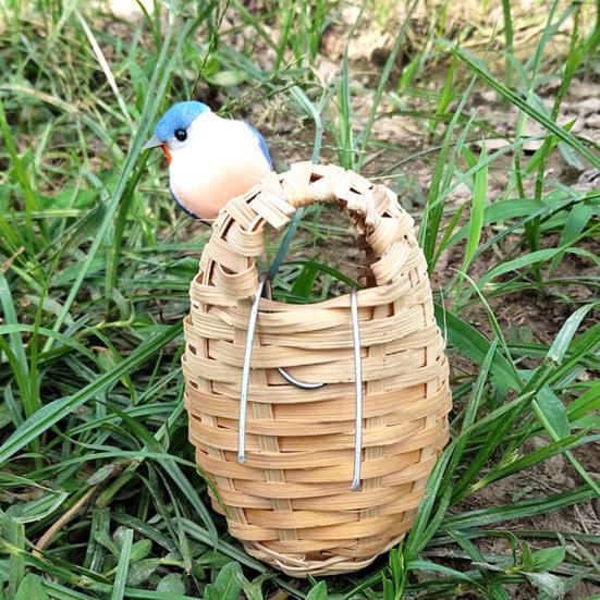 Reusable Bird Nest Natural Materials Great Pet Bamboo Breeding