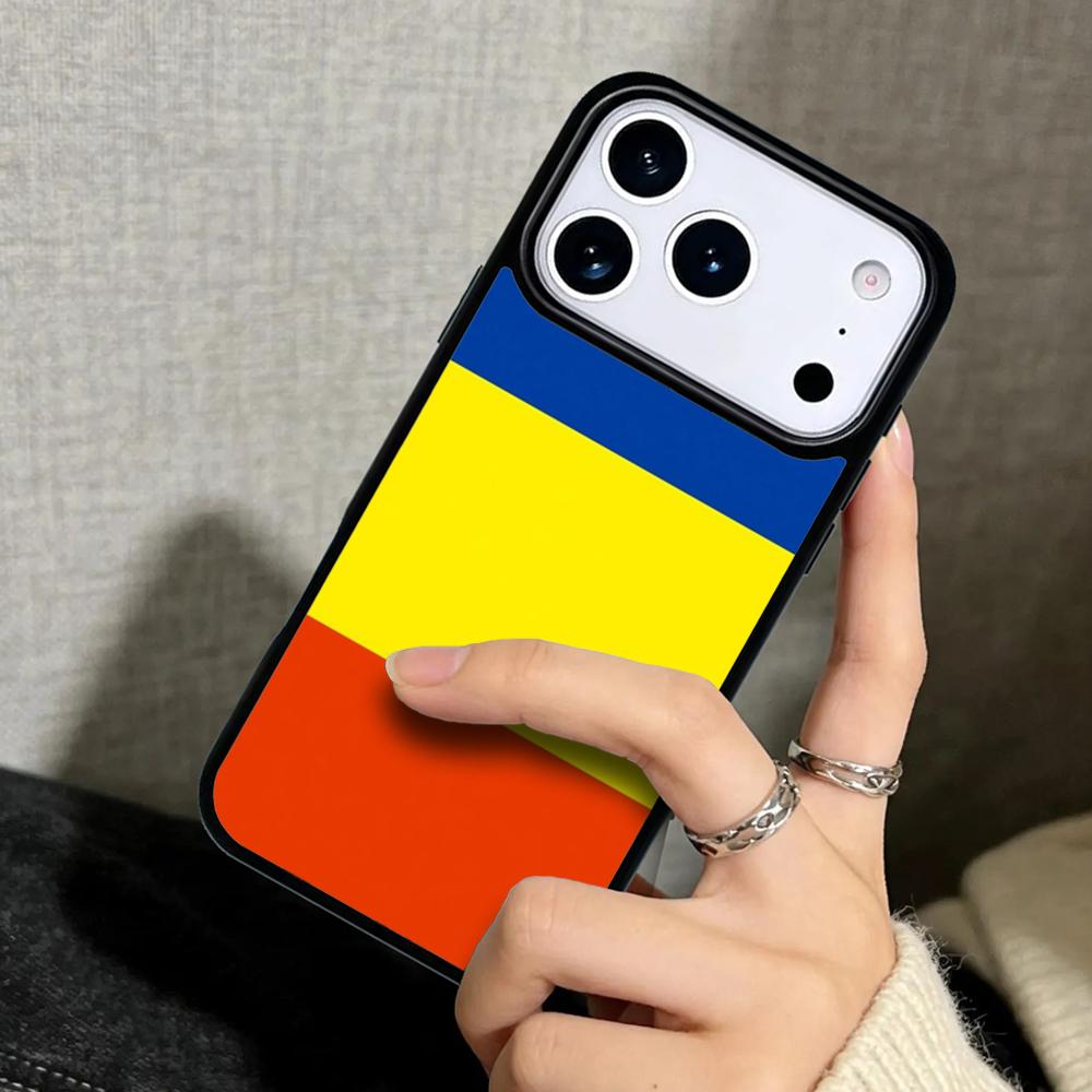 Capa Case for iPhone 17 Air 16 Pro Max 15 Plus 11 13 Mini 14 12 Back Phone Cover Romania Flag