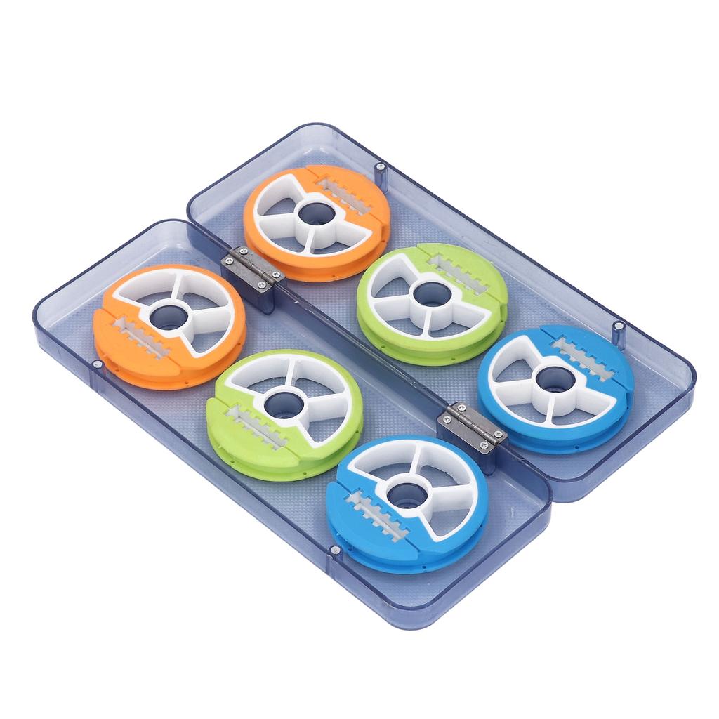 Suporturi de Depozitare pentru Fir de Pescuit 6 Buc Multifuncțional Portabil Tamburi de Spumă Carcasă Suport pentru Fire de Pescuit Cârlige și Plumbi