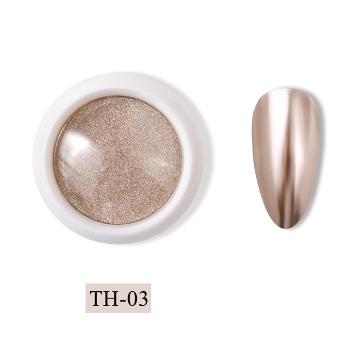 Rich Gold Titanium & Silver Mirror Powder: Rose Gold & Champagne Electroplated Solid Powder for Nail Art
