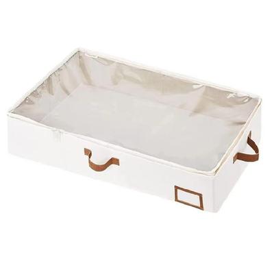Under Bed Storage Bag Dust Proof Zippered Clothes Organizer Large Capacity Comforter Holder with Transparent Window