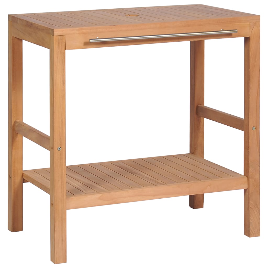 Vidaxl Bathroom Vanity Unit, Solid Teak Wood, 74X45X75 Cm