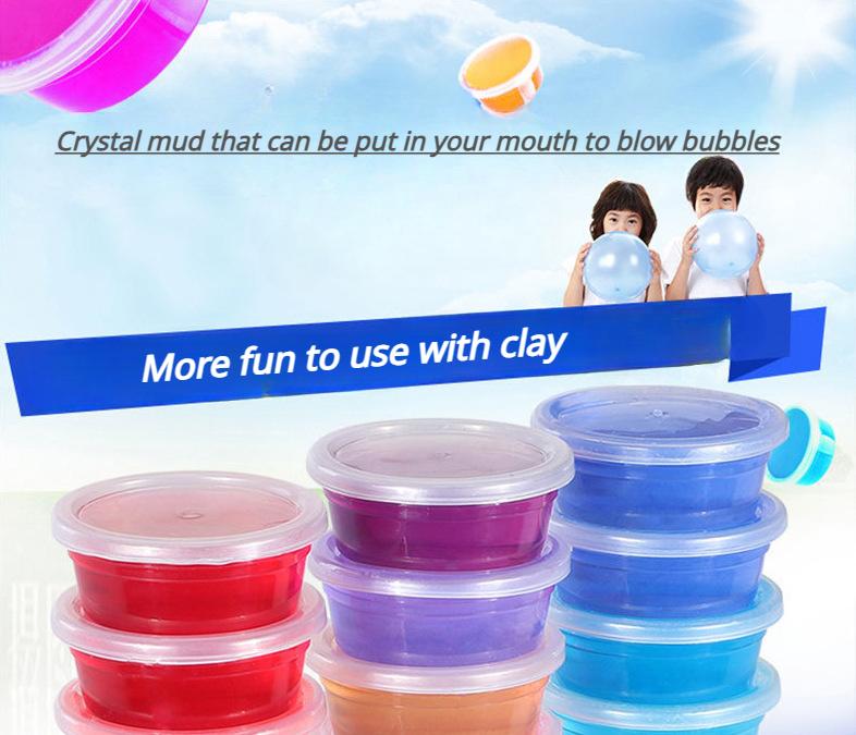Crystal Slime Funny Squishy Stress Reliever Toys Transparent Plasticine Decompression Diy Handmade Toys Set Sensory Cool  Gifts