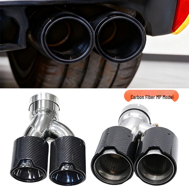 Compatible with BMW 5 Series G30/G38 525li/530 Quad Outlet Exhaust Pipe Titanium Black Tailpipe Cover