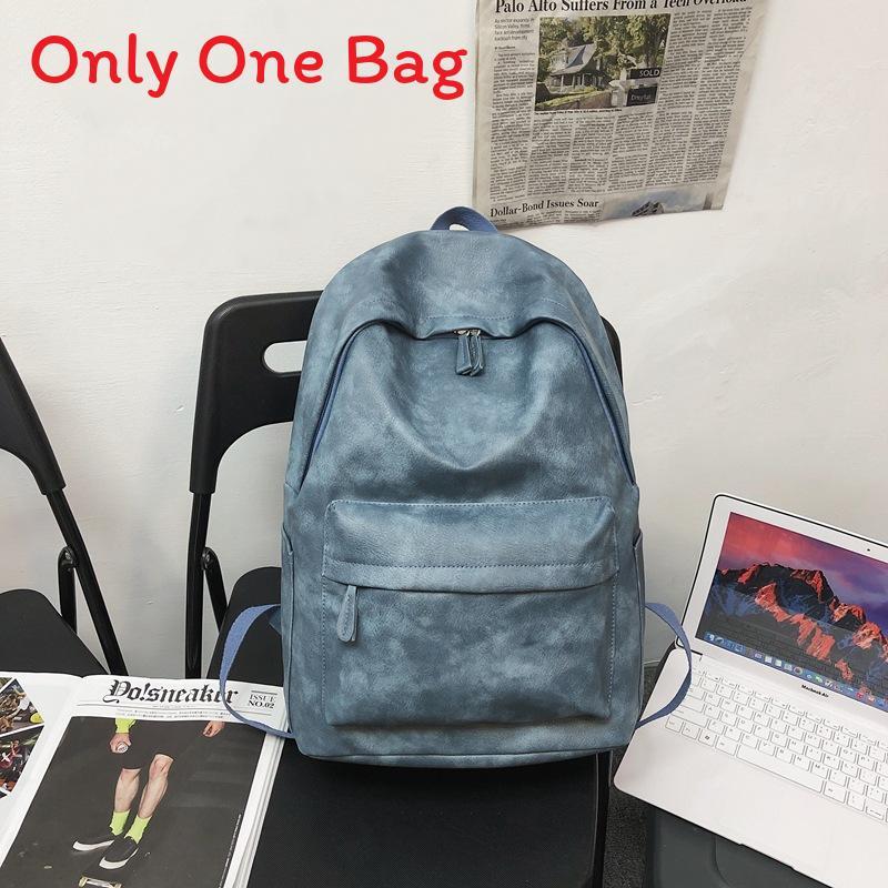 Casual Pu Leather Backpack For Students With Design For School And Travel