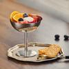 Stainless Steel Ice Cream Cup Food Grade Stemmed Fruit Plate Shorty Salad Bowl  Bar Tableware