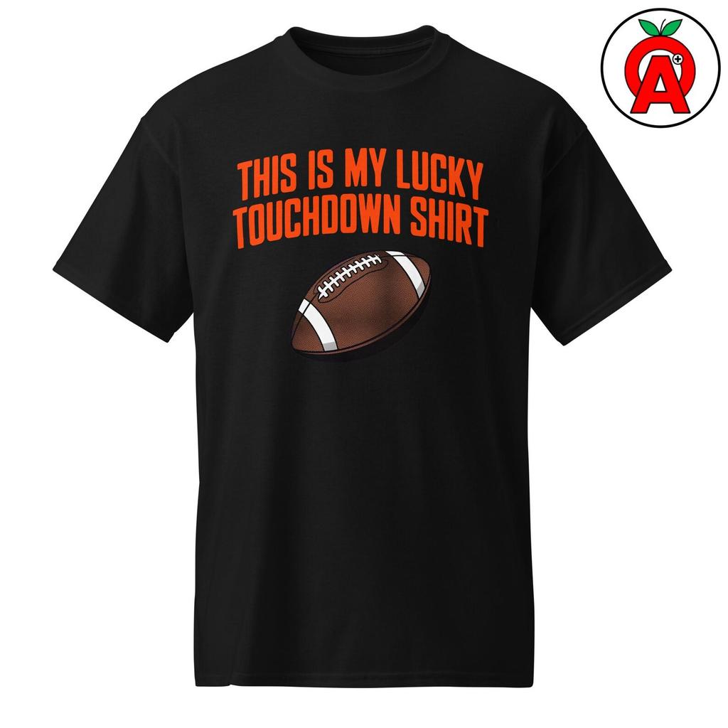 Football Game Day Graphic Tee, Lucky Touchdown Tailgate Unisex Shirt, Funny Sports Fan Gift Graphic Tee