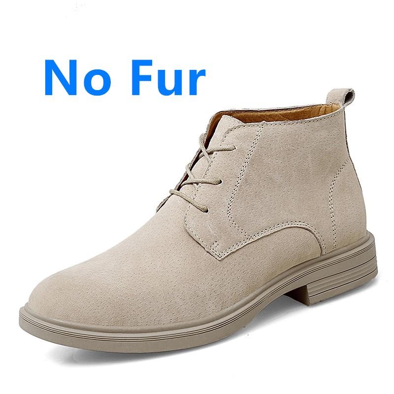 Men Boots Leather Suede Shoes Men Fashion Chelsea Ankle Boots Men'S Shoes Man Lace-Up Casual Shoes Male Comfortable Outdoor Boot