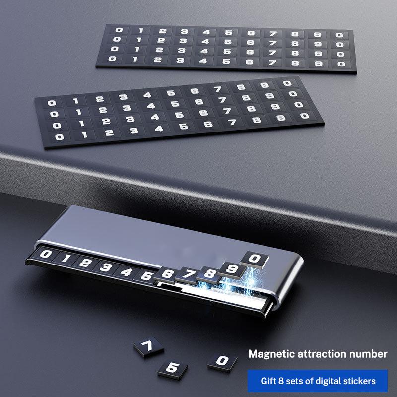 Car Temporary Parking Number Plate Aluminium Alloy Slide Adjustable Sticker For Volvo S40 S80L S60 S90 XC40 XC60 XC90 V40 V60 T6