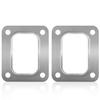 2 Packs T4 Turbo Flange Gasket Stainless Steel 4-Hole Inlet Manifold Gaskets Compatible with T04E, T66, T70, GT35, GT40 Turbochargers, High-Temp