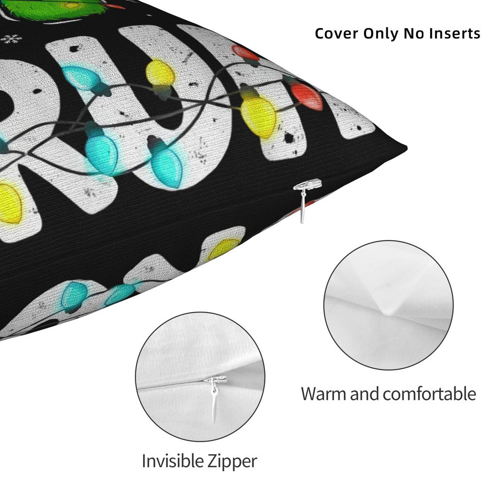 Poszewka na poduszkę Bruh 67 Boże Narodzenie Sześć Siedem 6 7 Mem Pokrycie poduszki Morden Pokrycie poduszki Poszewki na poduszki na krzesło Sofę Dekoracja domu