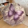 1PC Butterfly Floral Umbrella-8-Rib Reinforced Portable Folding Travel Suitable for All Seasons Outdoor Daily Use-H0385