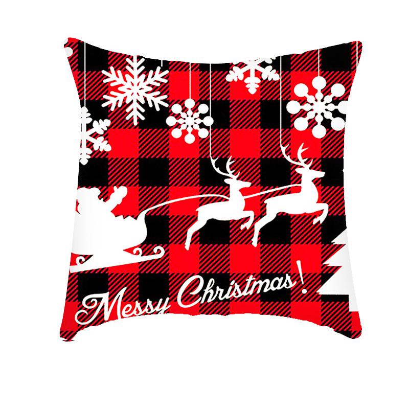 45x45 Cm Christmas Cushion Cover Sofa Ornaments Seat Car Pillow Cover Christmas Decoration New Year Home Decoration