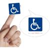 dealzEpic - Wheelchair Sign Handicapped Disabled Sign | Self Adhesive Vinyl Decal Sticker - 4x4 cm (1.57x1.57 inches)