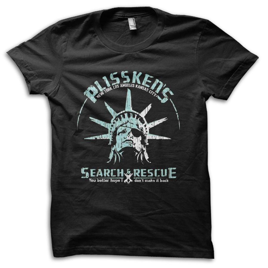 

Snake Plisskens Search and Rescue New York Movie Reference T-Shirt M5772 2XL