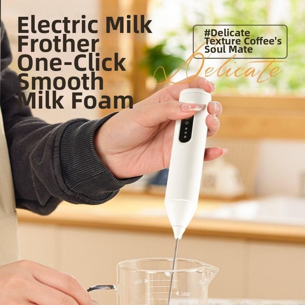 2Pcs Portable Electric Milk Frother DIY Mini Foam Maker Handheld Whipper Cappuccino Preparation