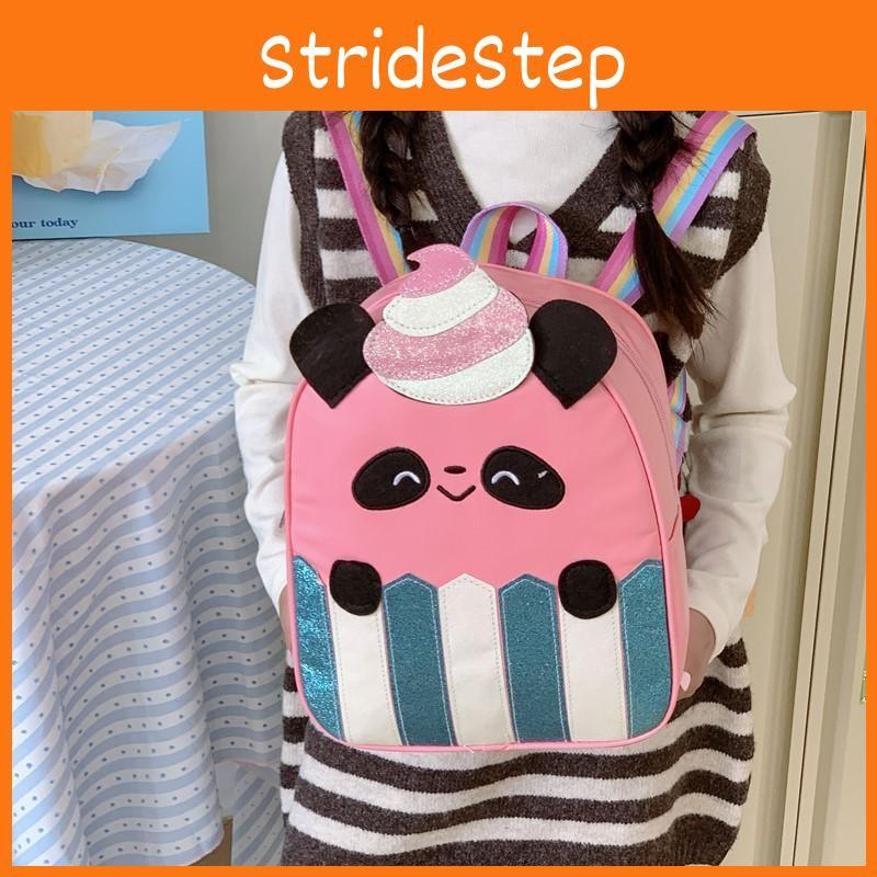 Panda Cartoon Line Girls Toddler Backpack With Fashion Sequins For School Use
