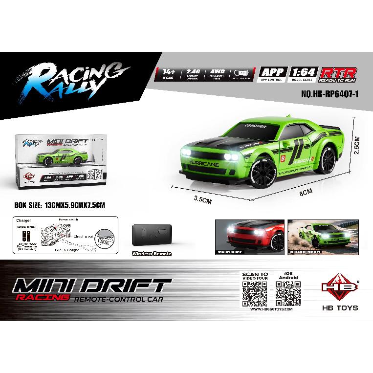 1/64 Huangbo RP6401-6412 Rc Car Mini HBToys 4WD Alloy Rc Drift Cars APP Control Climbing Off Road Vehicle Children Toys Gifts