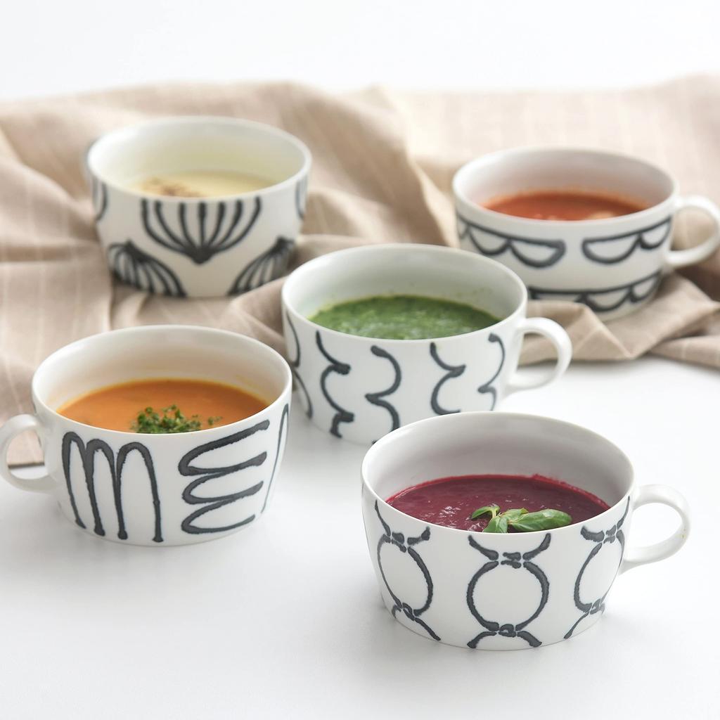 natural69 Hasami Ware Steel Line Soup Onion Design Natural69 Hasami Microwave and Dishwasher Made in Matte Scandinavian Japanese Natural Rock Cup, /