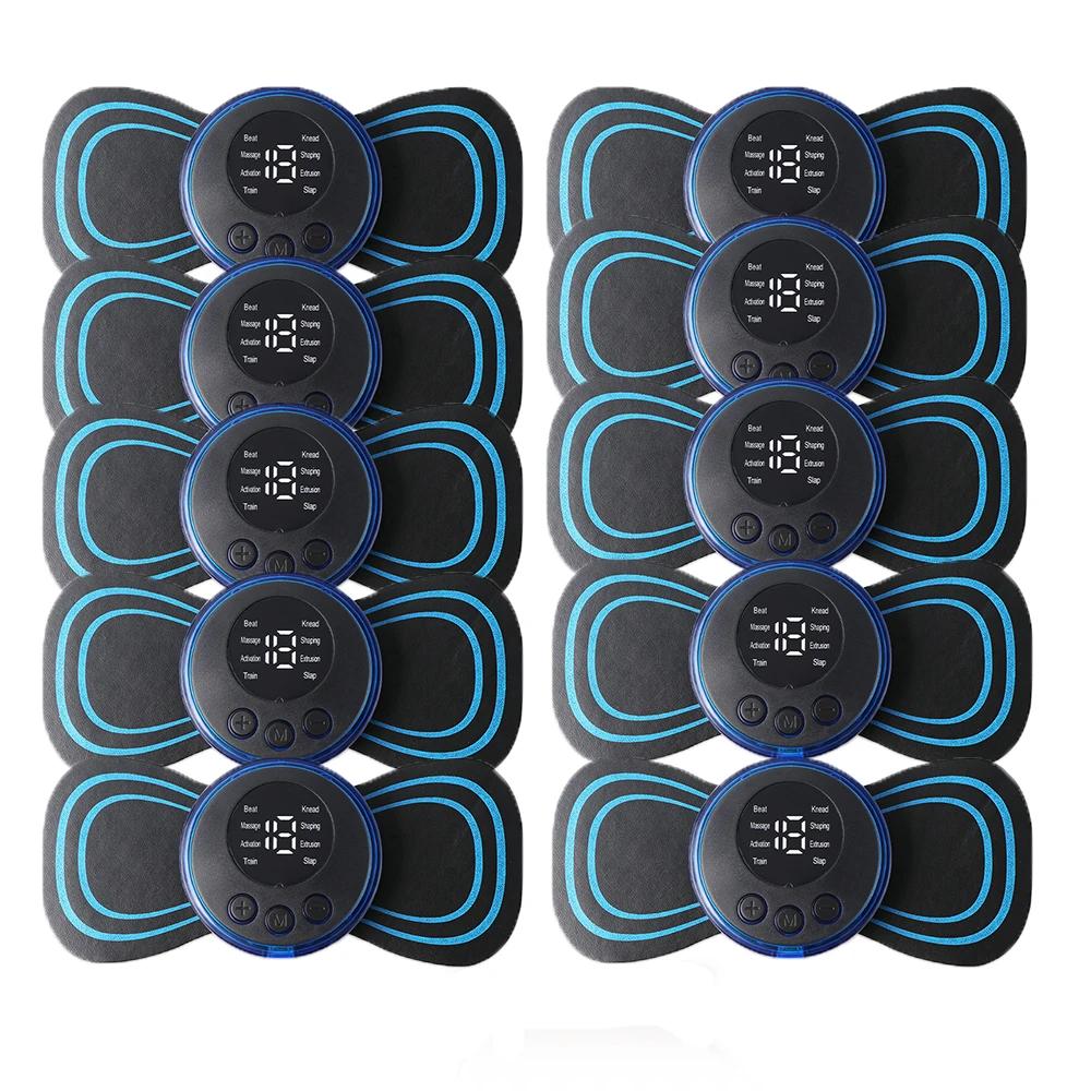 Ems Pulse Neck Massager Sticker Tens Muscle Stimulator Pain Relief Gel Pads for Back Cervical Massageador