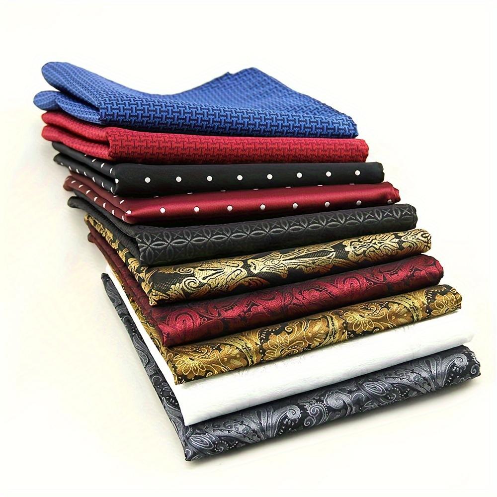 2.2Inch Square Handkerchief With Paisley Pattern, Oversized Pocket Square, Stylish Men'S Casual Party And Banquet Suit Accessory