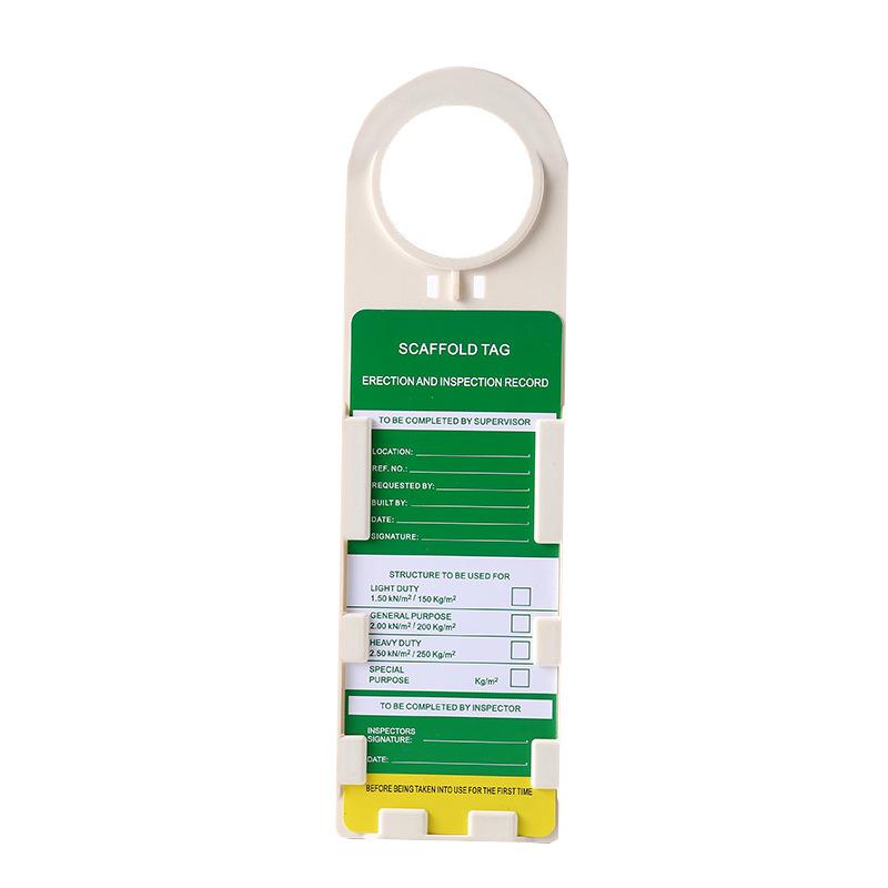 Industrial Safety Scaffolding Tag for Equipment Maintenance and Lockout/Tagout