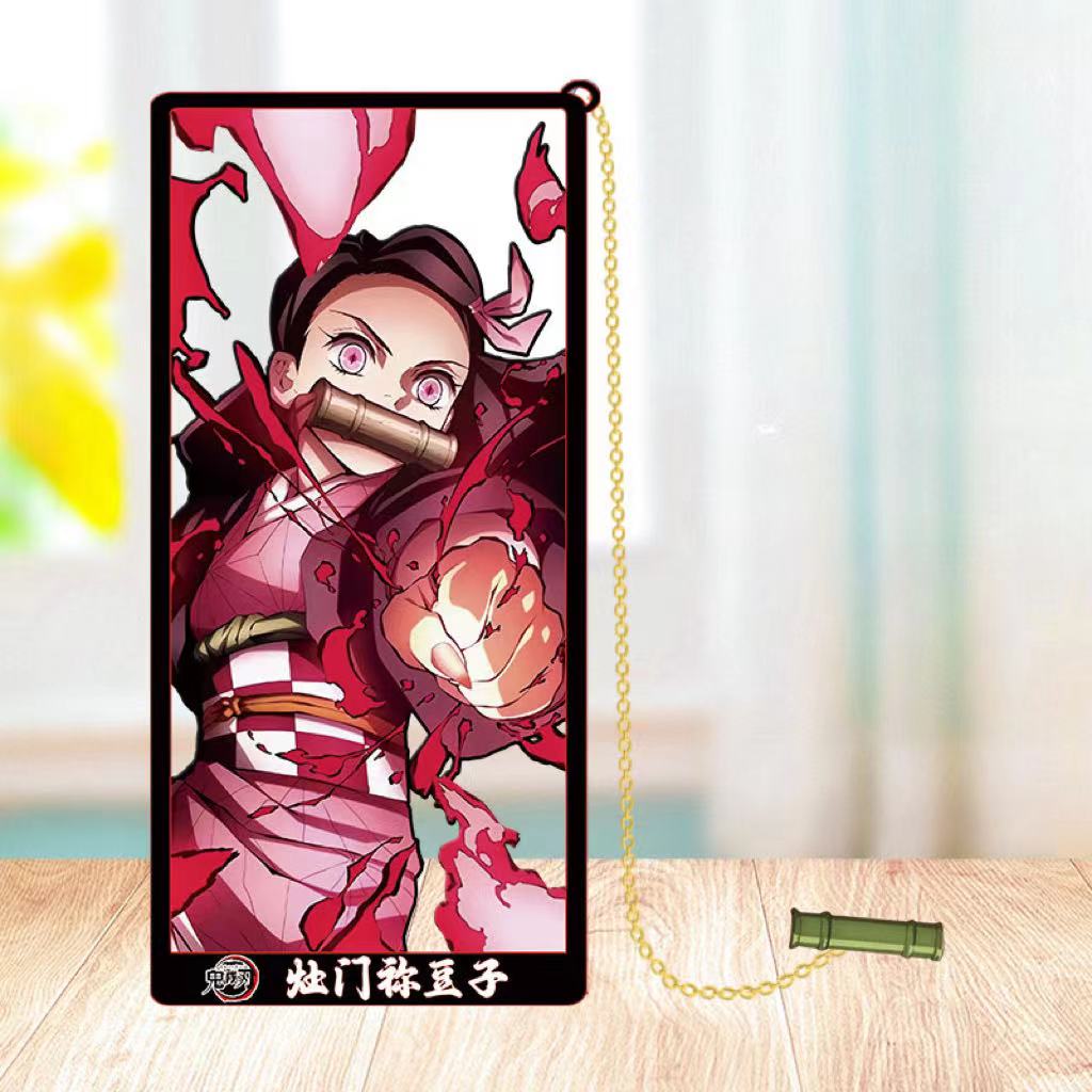 Dämonentöter Anime Charaktere Metall Lesezeichen mit Kamado und anderen Cosplay Zubehör und Cartoon Schreibwaren