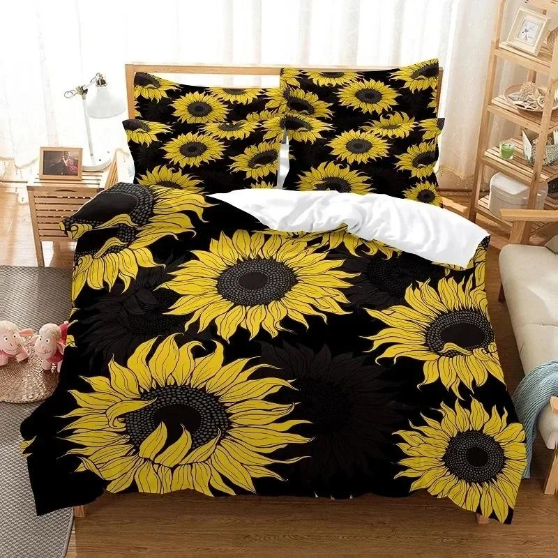 New Rose Flower Rose Funny Adult Women Gifts Rose Valentine's Day Comfortable Duvet Quilt Cover Pillowcase Bedding Set Children