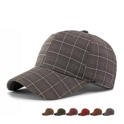 Men's Summer Plaid Baseball Cap Women's Outdoor Sunscreen Hat