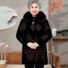 Middle-aged and Elderly Winter Coat for Women Plus Velvet Thickened Winter Clothes Cotton Coat Grandma Gold Velvet Coat Elderly Clothes
