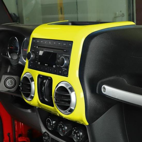 Center Console Panel Cover Trim Bezels For Jeep Wrangler JK JKU 2011-2017 Yellow