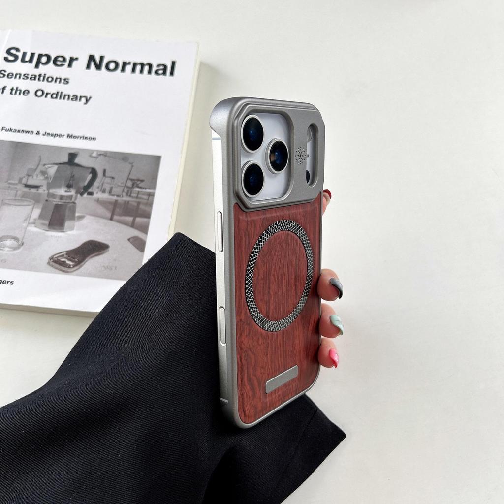 Apple 12 Pro Max Aromatherapy Phone Case - Poplar Wood Borderless Design