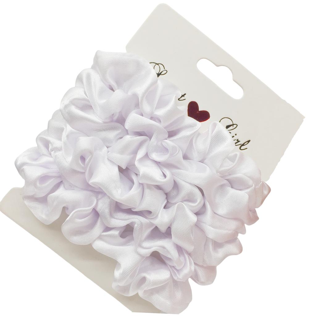 6/5pcs/set Satin Hair Scrunchies for Women Small Cute Scrunchy for Hair Headwear for Ponytail Accessories Rubber Band Black