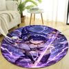 1pc Genshin Impact Beelzebul1 Design Printed Area Round Carpet for Bedroom Living Room Home Decor Rugs Mat Non Slip Mat Rug for Bedside