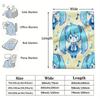 Hatsune Miku Cute Crayon Style Flannel Throw Blanket Gift for Anime Fan Summer Nap Throw Sofa Blanket Bed Cover Travel Blanket