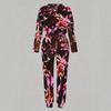 Female Round Neck Long Sleeve Tunic And High Waist Loose Trousers Two Piece Relaxed Casual Outfit