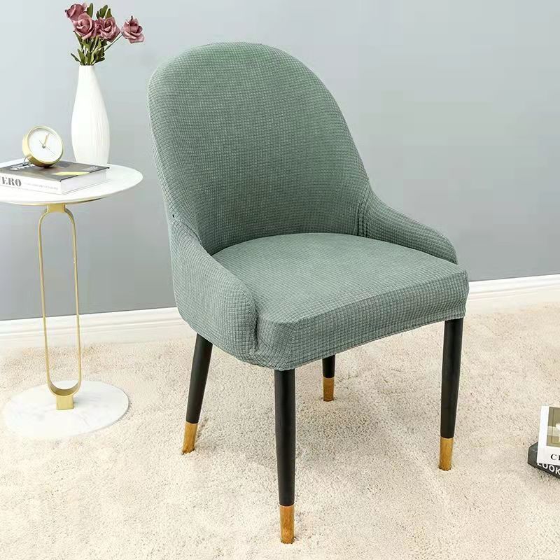 Large Curved Special-Shaped Dining Chair Cover, Semi-Circular Chair Cover, Cushion Backrest, Integrated Chair Back, Simple Elasticity