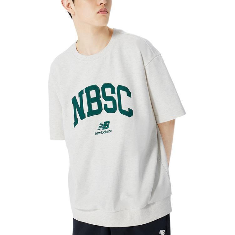 New Balance Retro Sports Collection T Shirts Men's Gray Crew Neck Moderate 5CD25353-OA