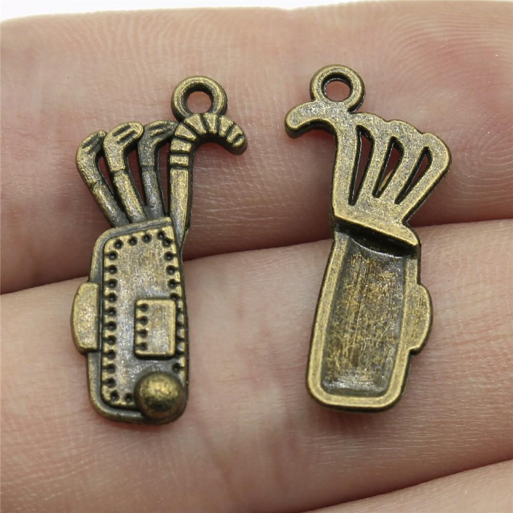 20pcs Sport Charms Golf Charms Golf Clubs Charms For Jewelry Making DIY Crafts Making Findings